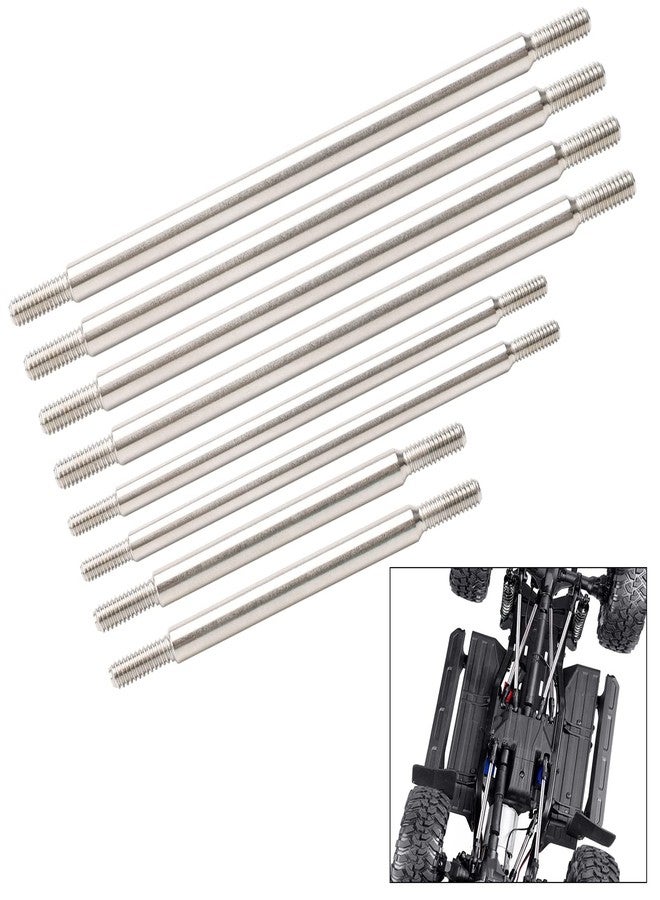 Rchobbytop 8pcs Stainless Steel Links Set 12.8" (324mm) Wheelbase Linkage Pull Rod for TRX-4 Defender 1/10 RC Crawler - Image 3